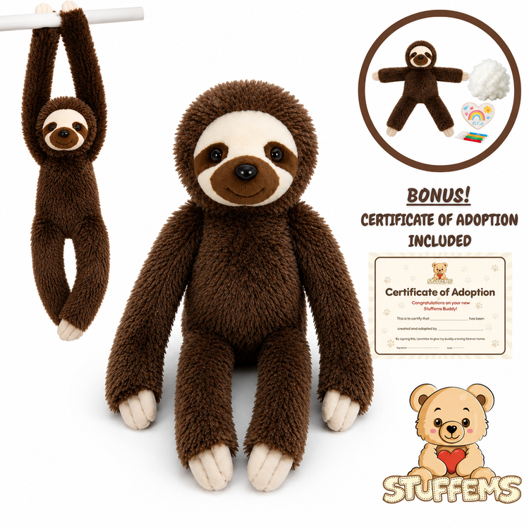 Snoozy Sloth Stuffems DIY plush craft kit