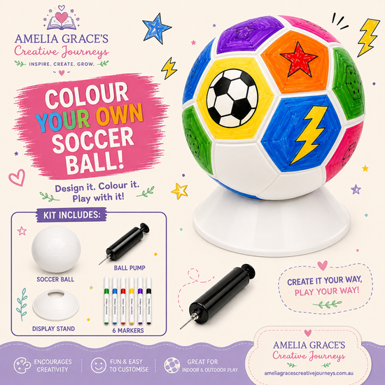 DIY Soccer Ball Colouring Kit for kids