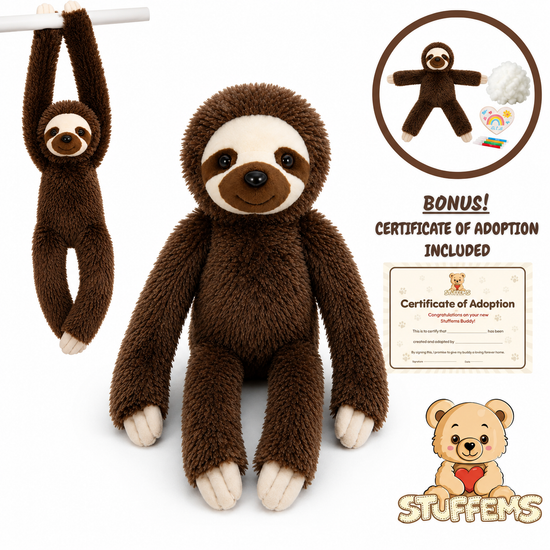 Snoozy Sloth Stuffems DIY plush craft kit