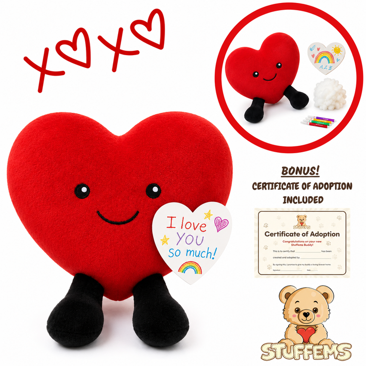 Hugs The Heart Stuffems DIY plush heart craft kit