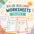 Value building worksheets calm confidence and kindness