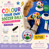 DIY Soccer Ball Colouring Kit share pack for 10 kids