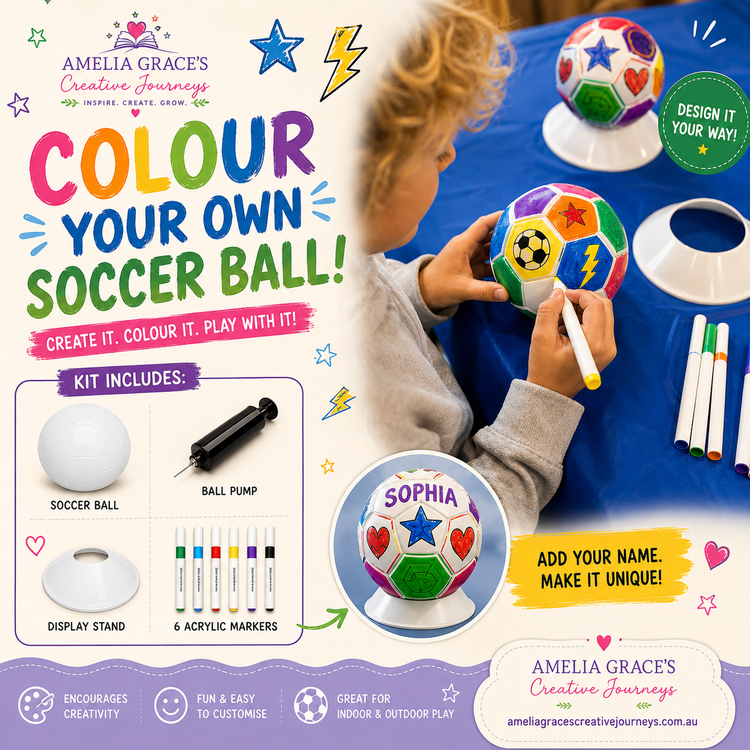 DIY Soccer Ball Colouring Kit share pack for 10 kids