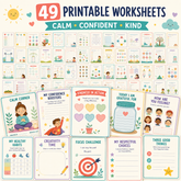 Value building worksheets calm confidence and kindness
