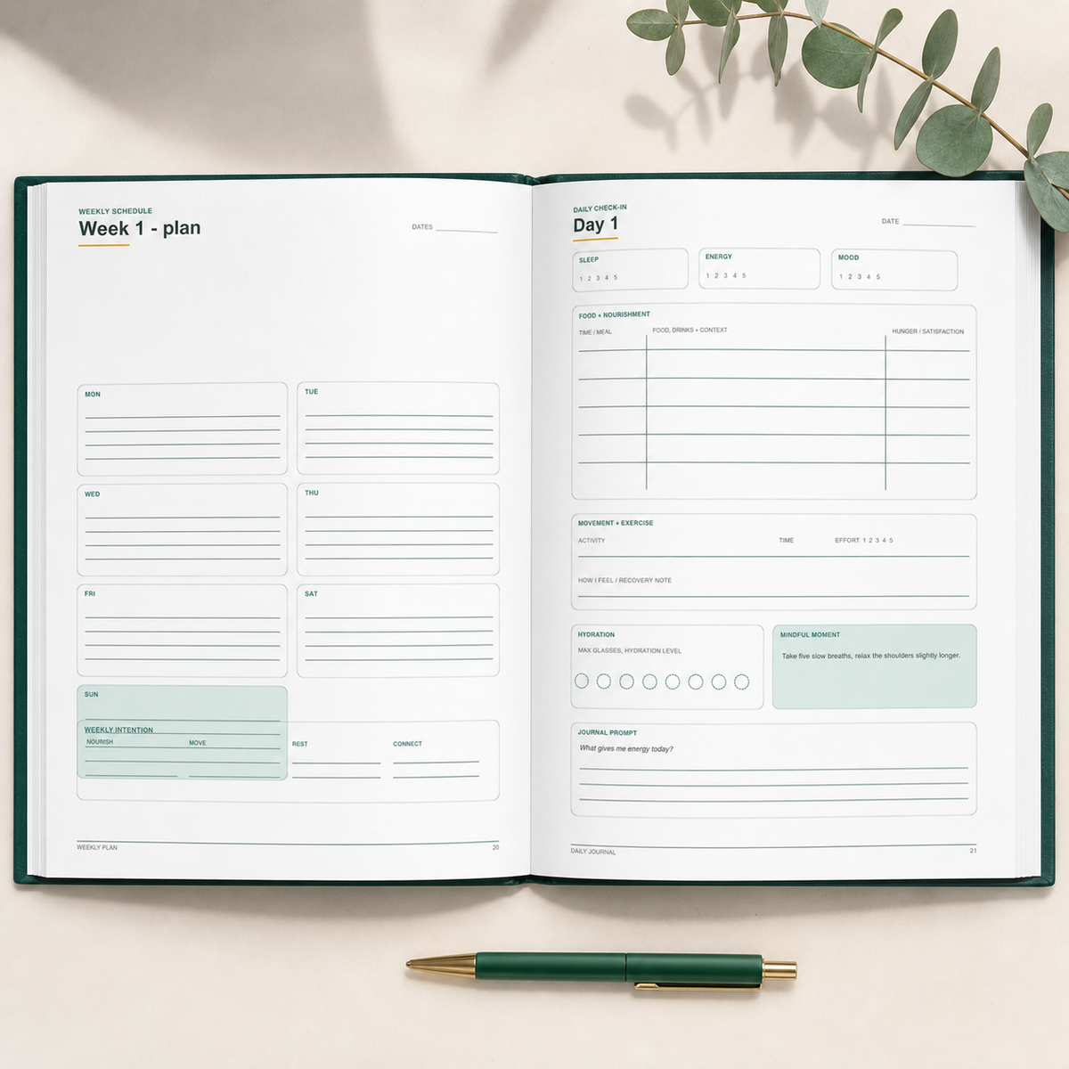 365 day wellness journal wellness planner