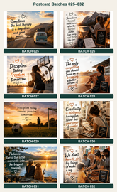 Quote postcards designs 025 to 032