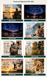 Quote postcards designs 017 to 024